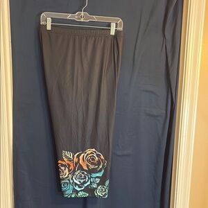 Rosegal Black Green Midi Pencil Leggings Casual